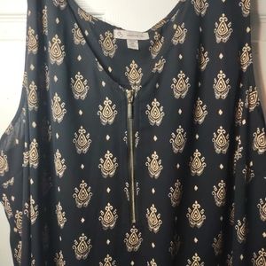 Paisley Black Gold Tank Top